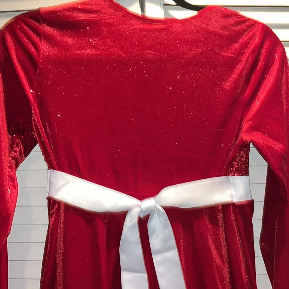 NWT Bonnie Jean red velvet Christmas Santa‎ dress girls 16